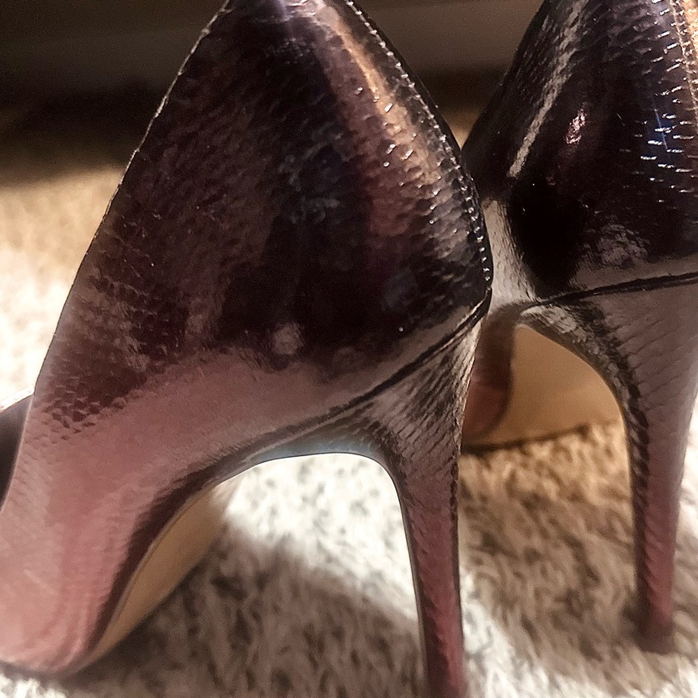 ALDO Lala Bronze Metallic Ombre Snakeskin Embossed Pump - Size 10 - Picture 7 of 9